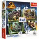 Puzzle 4w1 Groźne dinozaury 