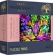 Puzzle 1000 drewniane Kolorowy kot