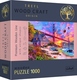 Puzzle 1000 drewniane Zachód słońca nad Golden Gate