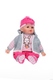 Lalka bobas 35cm mówi, śpiewa - koszulka w paski, różowe spodenki
