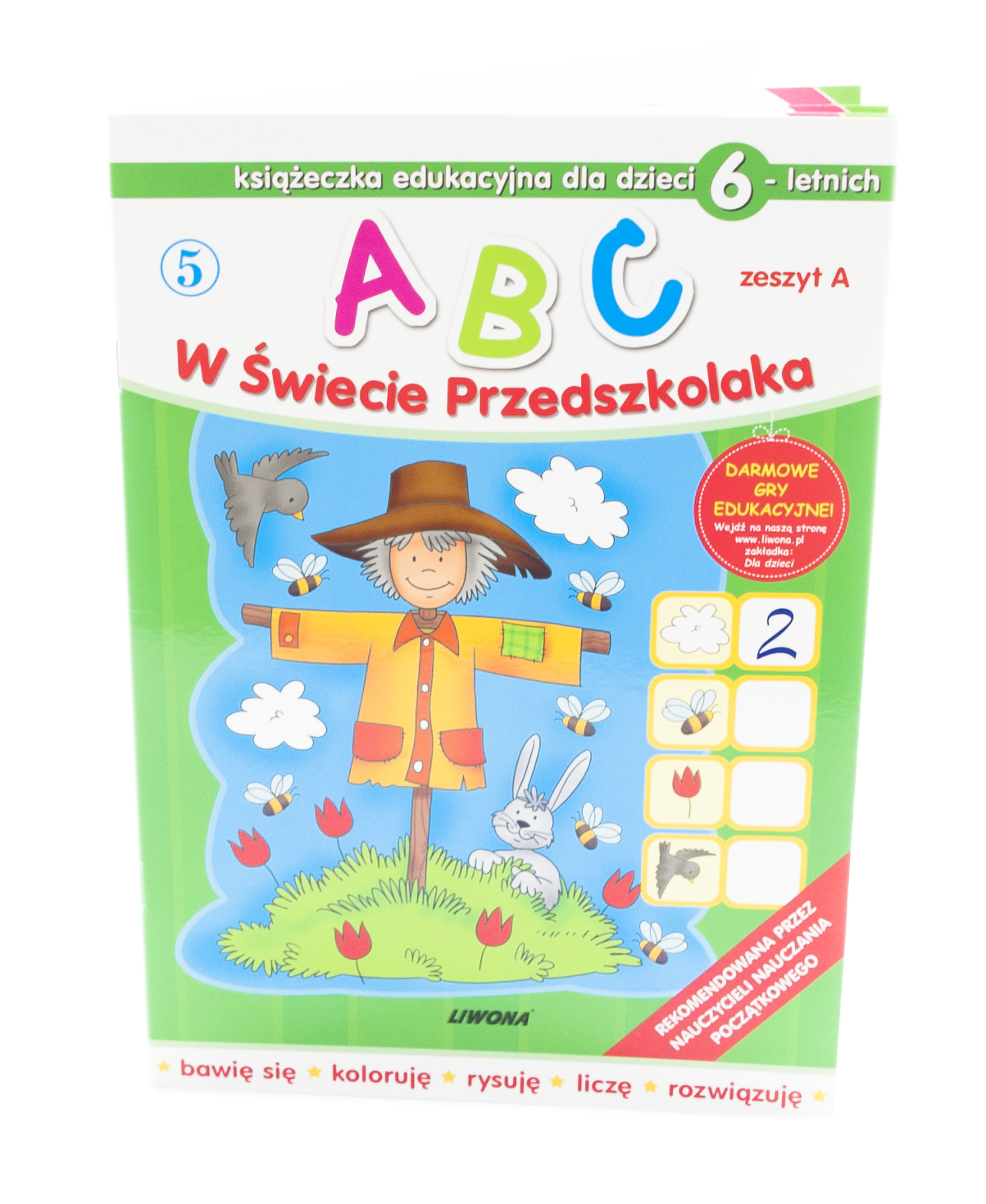Książki Dla Dzieci 6 Letnich Książeczka edukacyjna ABC w Świecie Przedszkolaka dla dzieci 6-letnich