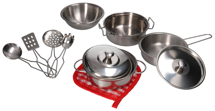 Naczynia GARNKI METALOWE zestaw 