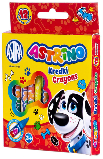 Kredki grafionowe Astrino – 12 kolorów