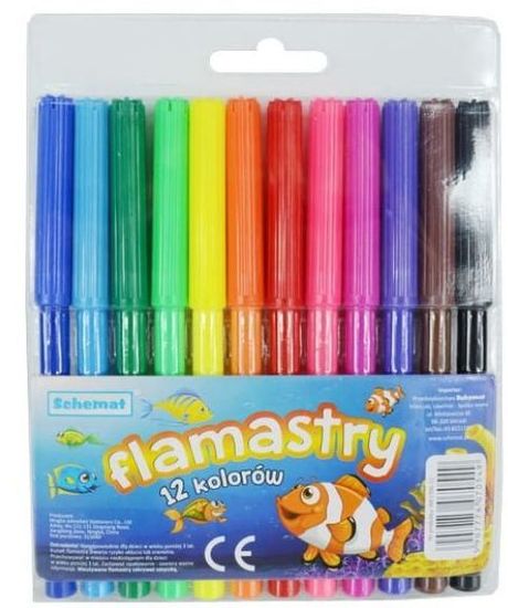 Flamastry 12 kolorów