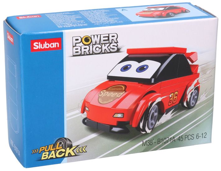 Klocki Sluban AUTO z oczkami CARS 8 wzorów POWER BRICKS