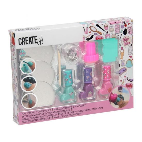 CREATE it 3w1 lakier do paznokci + ozdoby, pieczątki