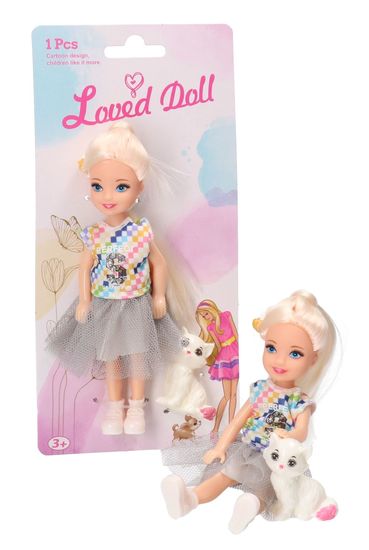 Lalka mini z pieskiem