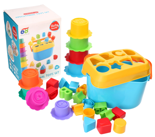 SORTER + piramidka zestaw zabaw dla malucha