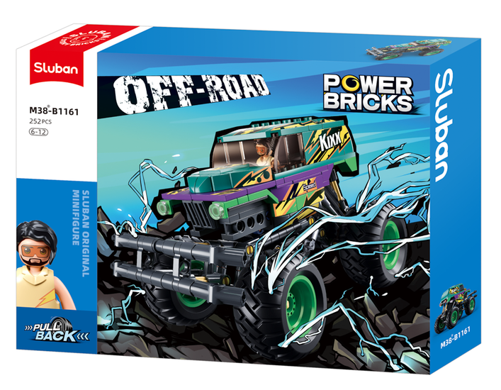 Klocki Sluban  AUTO MONSTER TRUCK SPEED KIXX OFF-ROAD POWER BRICKS