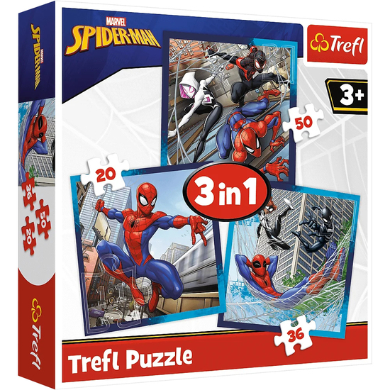 Puzzle 3w1 Pajęczy przyjaciele SPIDERMAN