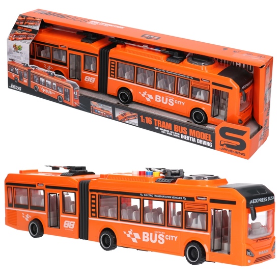 Trolejbus z otwieranymi drzwiami, dźwięki i światła