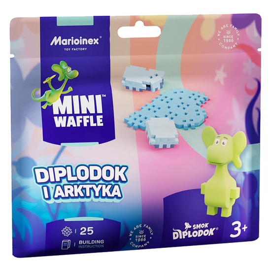 Klocki konstrukcyjne WAFLE MINI Diplodok i Arktyka