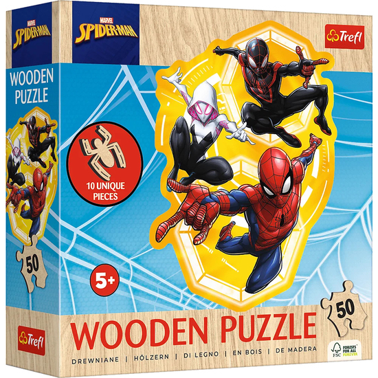 Puzzle 50 drewniane SPIDERMAN Gotowy do akcji Puzzle 50 drewniane SPIDERMAN Gotowy do akcji