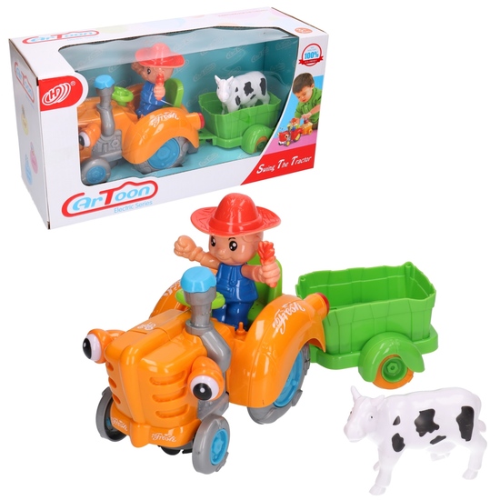 Muzyczny traktor na baterie dla malucha - światło, dźwięk