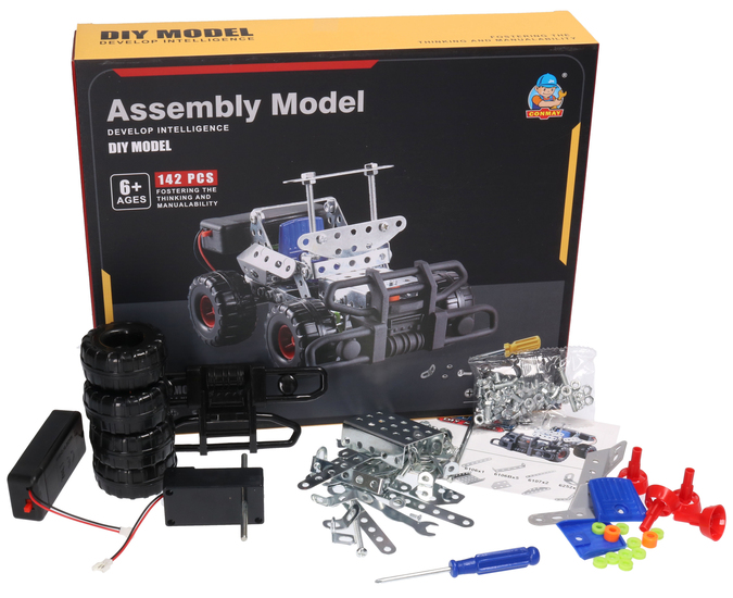 Mały konstruktor AUTO JEEP do skręcania 142el  