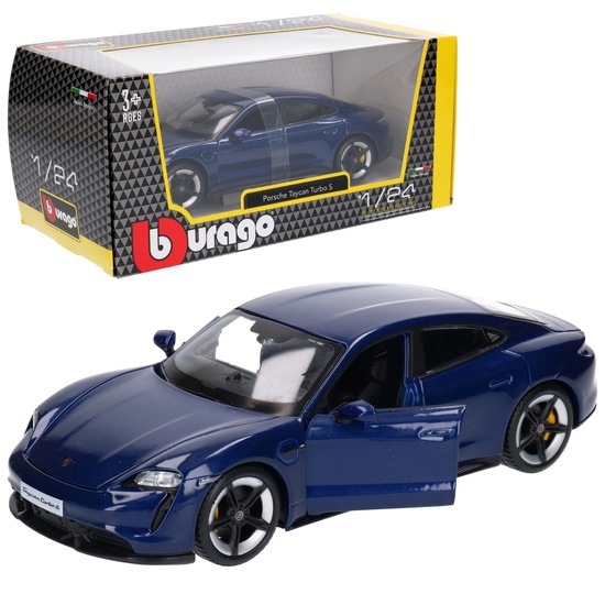 Auto PORSCHE TAYCAN TURBO S model metalowy BURAGO 1:24