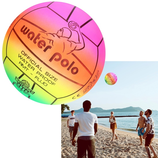 Piłka wodna gumowa plażowa RAINBOW WATERPOLO