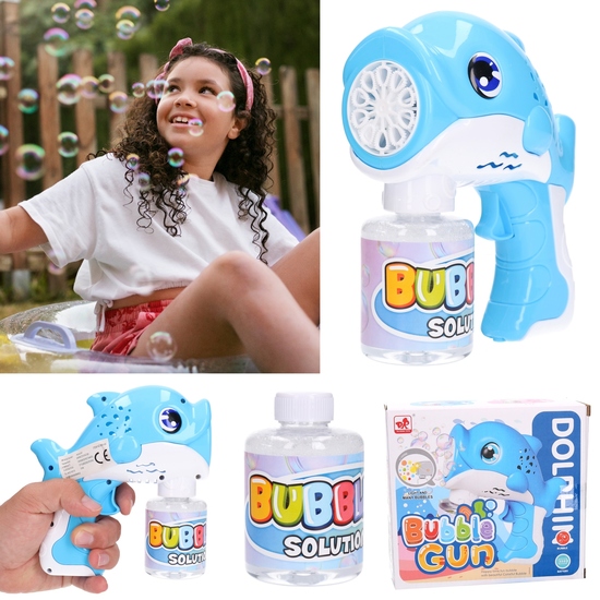 Pistolet na bańki mydlane DELFIN wyrzutnia baniek Pistolet na bańki mydlane DELFIN wyrzutnia baniek