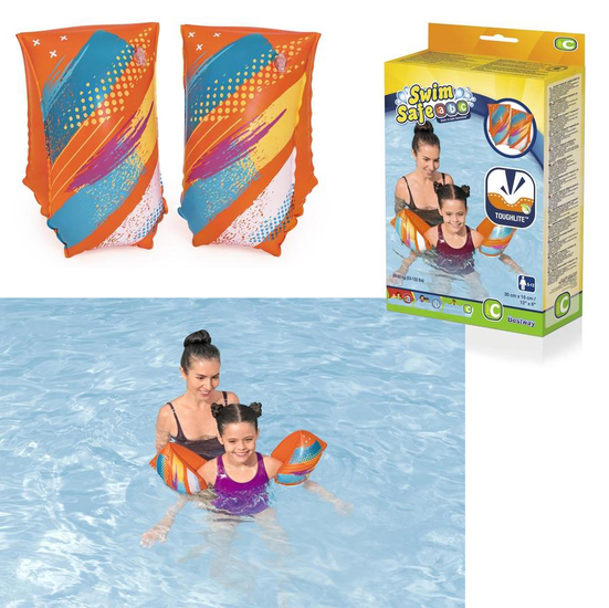 Rękawki do nauki pływania Swim Safe kolorowe 30x15cm