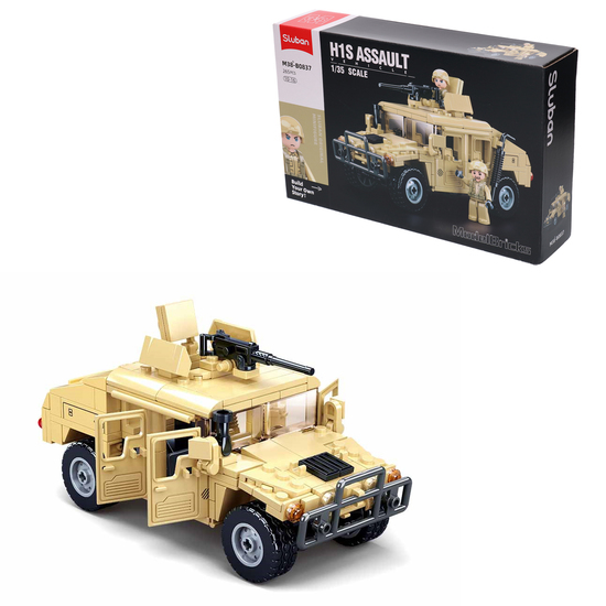 Klocki Sluban samochód wojskowy H1S ASSWAULT Model Bricks ARMIA Klocki Sluban samochód wojskowy H1S ASSWAULT Model Bricks ARMIA