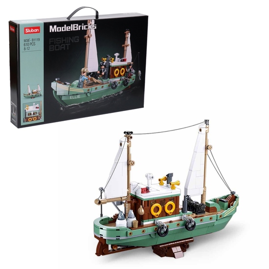 Klocki Sluban Model Bricks Łódź Rybacka