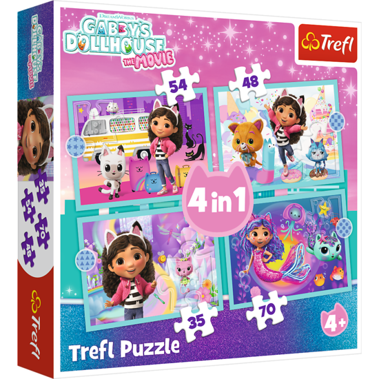 Puzzle 4w1 Wielka przygoda Gabby