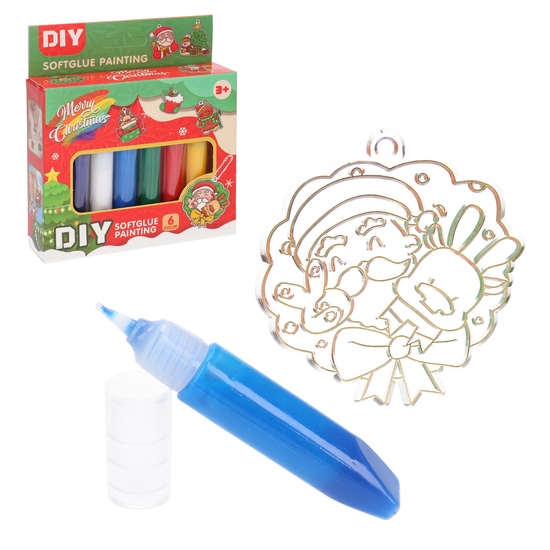 Witraże do malowania dla dzieci MIKOŁAj i inne wzory świąteczne