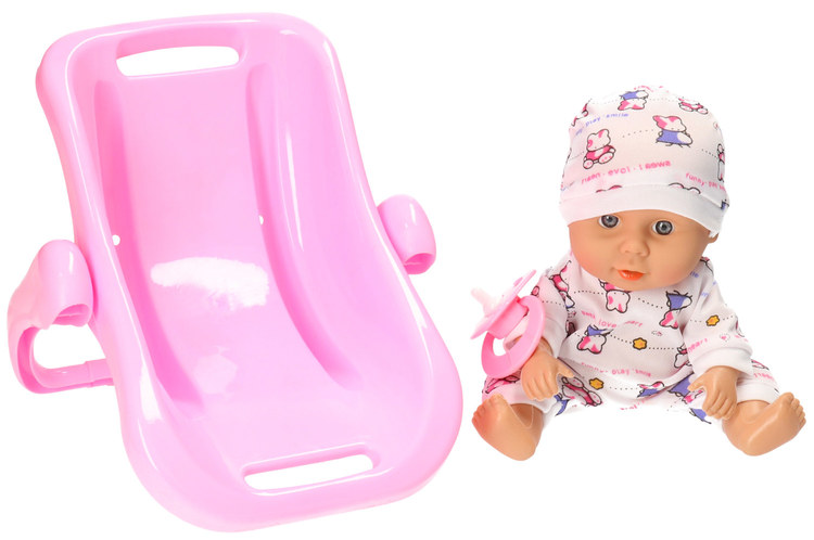 Lalka bobas w nosidełlku fotelik