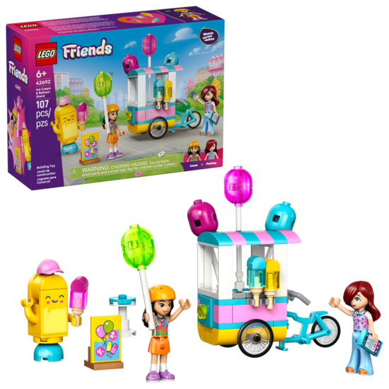 Klocki LEGO FRIENDS Stoisko z lodami i balonami
