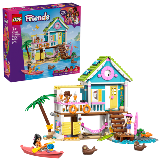 Klocki LEGO FRIENDS Domek na plaży z fokami Klocki LEGO FRIENDS Domek na plaży z fokami