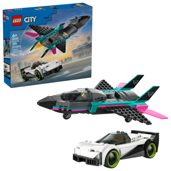 Klocki LEGO CITY Odrzutowiec kontra samochód