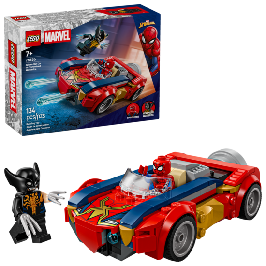 Klocki LEGO SUPER HEROES Spider-Man w samochodzie kontra zvenomowany Wolverine