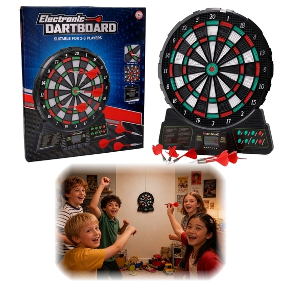 Dart elektroniczny, tarcza, rzutki na baterie, gra zręcznościowa