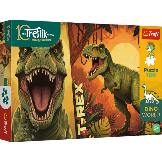 Puzzle 100 T-Rex - Rodzina Treflików
