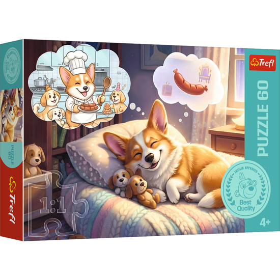 Puzzle 60 Corgi w krainie snów