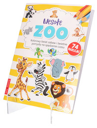 Kolorowanka z naklejkami. WESOŁE ZOO