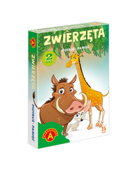Karty Piotruś i memo ZWIERZĘTA 2w1