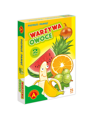 Karty Piotruś i memo WARZYWA OWOCE 2w1