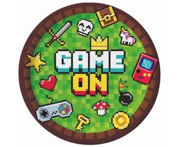 Talerzyki papierowe GAME ON 18cm