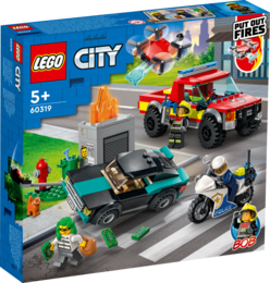 Akcja strażacka i policyjny pościg LEGO CITY