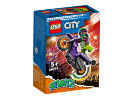 Wheelie na motocyklu kaskaderskim LEGO CITY