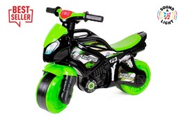 Jeździk motor ŚCIGACZ zielony odpychacz