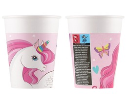 Kubeczki papierowe KONIK JEDMOROŻEC UNICORN 8szt