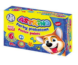 Farby plakatowe 6  kolorów ASTRINO
