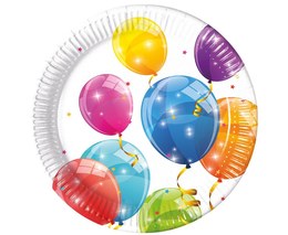 Talerzyki papierowe BALONY 23cm 8szt