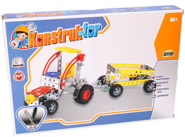 Mały konstruktor TRAKTOR Z PRZYCZEPĄ do skręcania 206el 