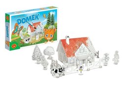 DOMEK DO MALOWANIA Z KOTKIEM, FARMA promocyjna cena