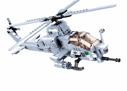 Klocki Sluban HELIKOPTER WOJSKOWY Model Bricks