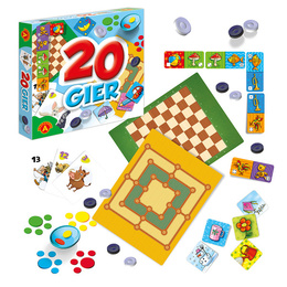 ZESTAW 20 GIER GRA DLA DZIECI I NIE TYLKO