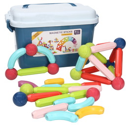 JUMBO klocki magnetyczne 42el w wiaderku
